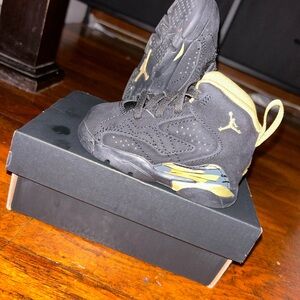 Kids Black and Gold Sneakers